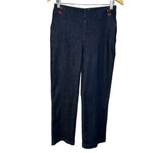 Nice Things Paloma S. Cropped High Rise Straight Leg Jenas Button Details Sz 8